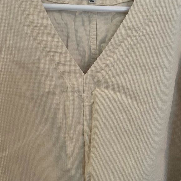 Madewell Corduroy Creamy Ivory Crop Top Size Small - Picture 5 of 7